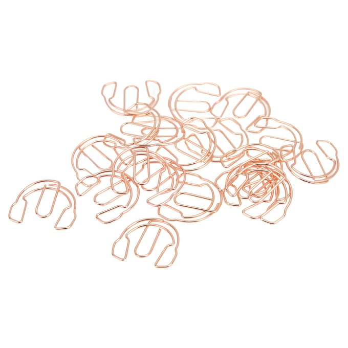 20 Stuks Kleine Binderclips Roségoud Duurzaam Roestvrij Metaal Multifunctioneel Headset Ontwerp Binder white