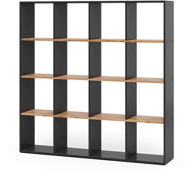 Vicco Karree Ruimteverdeler – 142.4 x 143 cm Antraciet/gouden eik