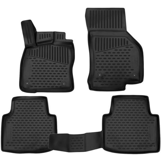 Tapis de sol - Exclusive - Skoda Superb - Caoutchouc 3D - 4 pièces - Toutes saisons