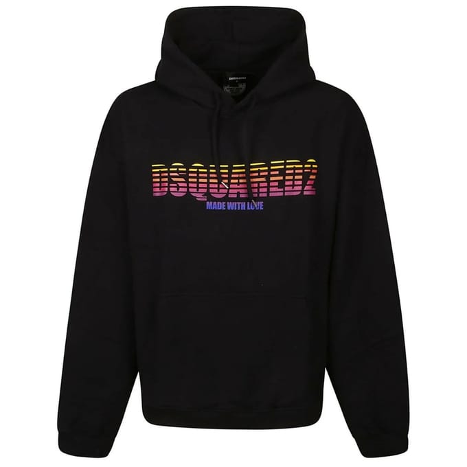 Dsquared2 Made With Love-logo zwarte hoodie