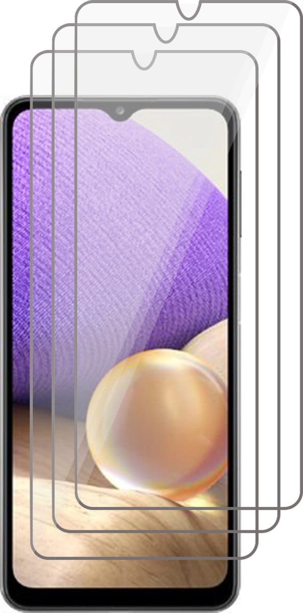 Screenprotector geschikt voor Samsung A32 4G - Beschermglas Screen Protector Glas - 3 stuks
