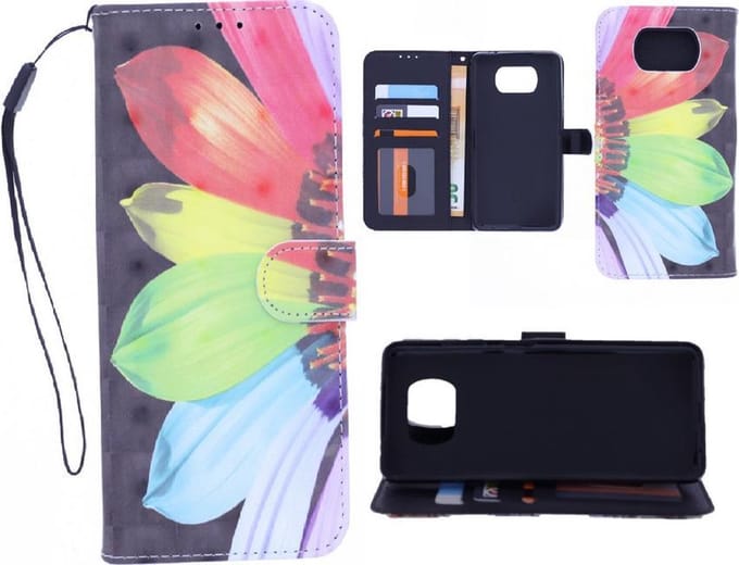 Nokia 3.4 Bookcase hoesje met print - Flower 3D
