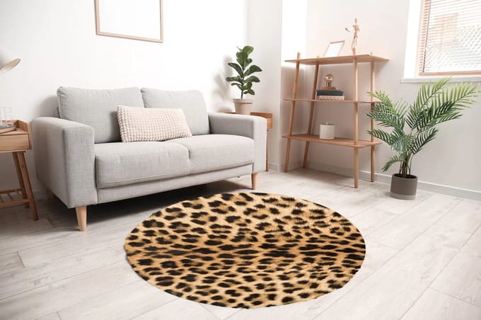 Vinyl | vloerkleed rond | Leo P | 95 cm Rond