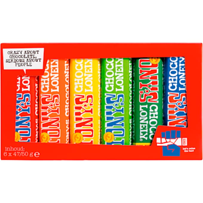 Tony's Chocolonely - Proeverijtje - Chocolade cadeau - Verjaardag - Geschenkset - 6 reepjes