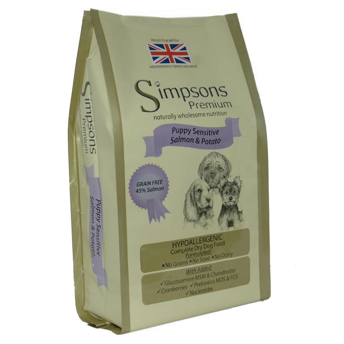 Simpsons Premium Sensitive Puppy - Zalm & Aardappel Hondenvoer - 2 kg