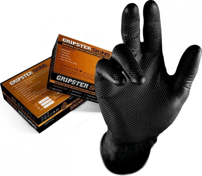 Gripster Max-Grip WerkHandschoen Zwart maat XL doos 50st