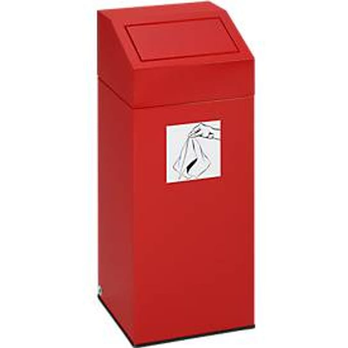 VAR afvalsorteersysteem, inhoud 45 liter, rood