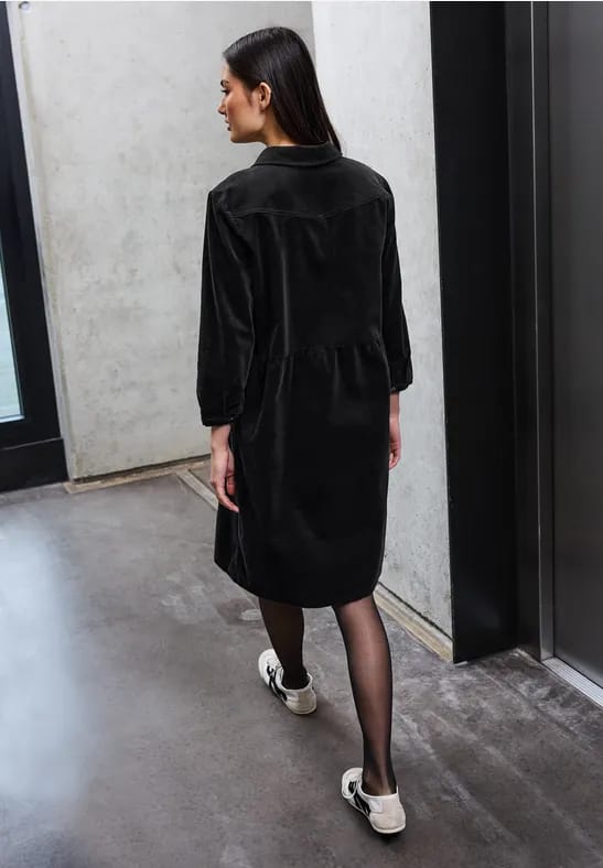 Corduroy jurk met volant