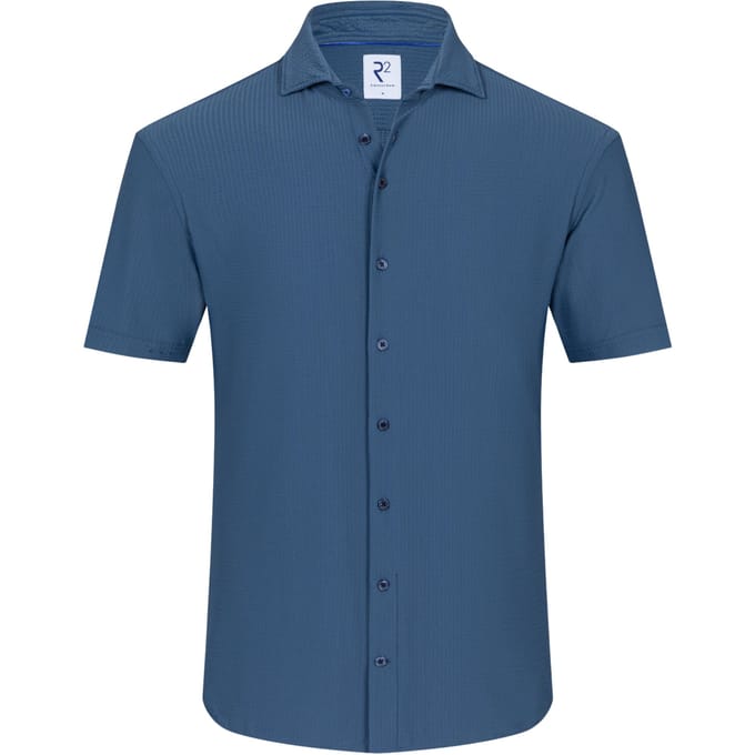 R2 132.wspss.031 Korte Mouw Overhemden Donkerblauw 132.wspss.031