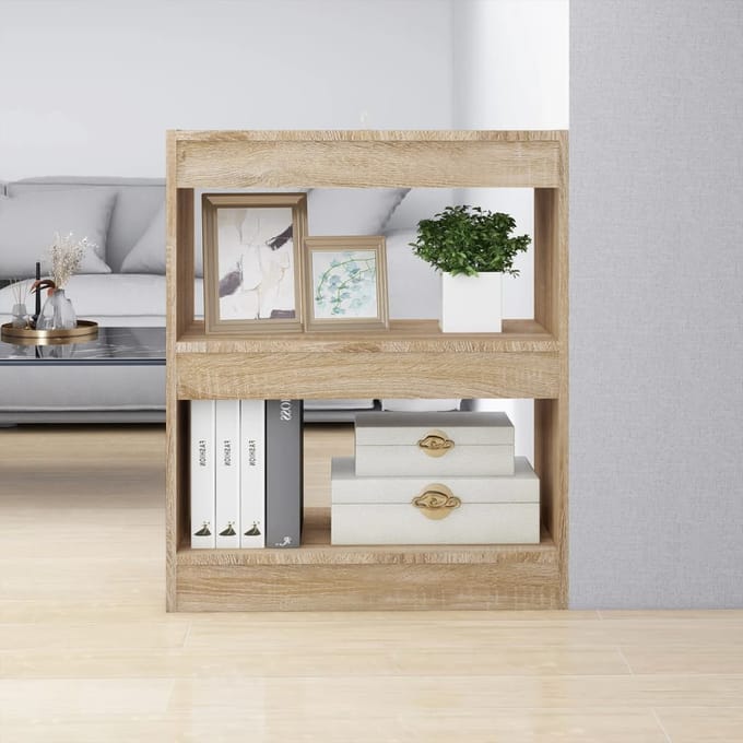 vidaXL - Boekenkast - / - kamerscherm - 60x30x72 - cm - sonoma - eikenkleurig