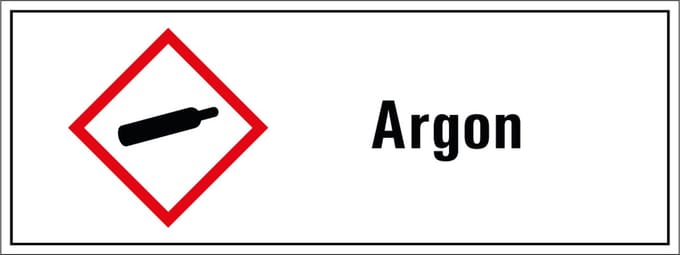 Argon GHS tekststicker 400 x 150 mm
