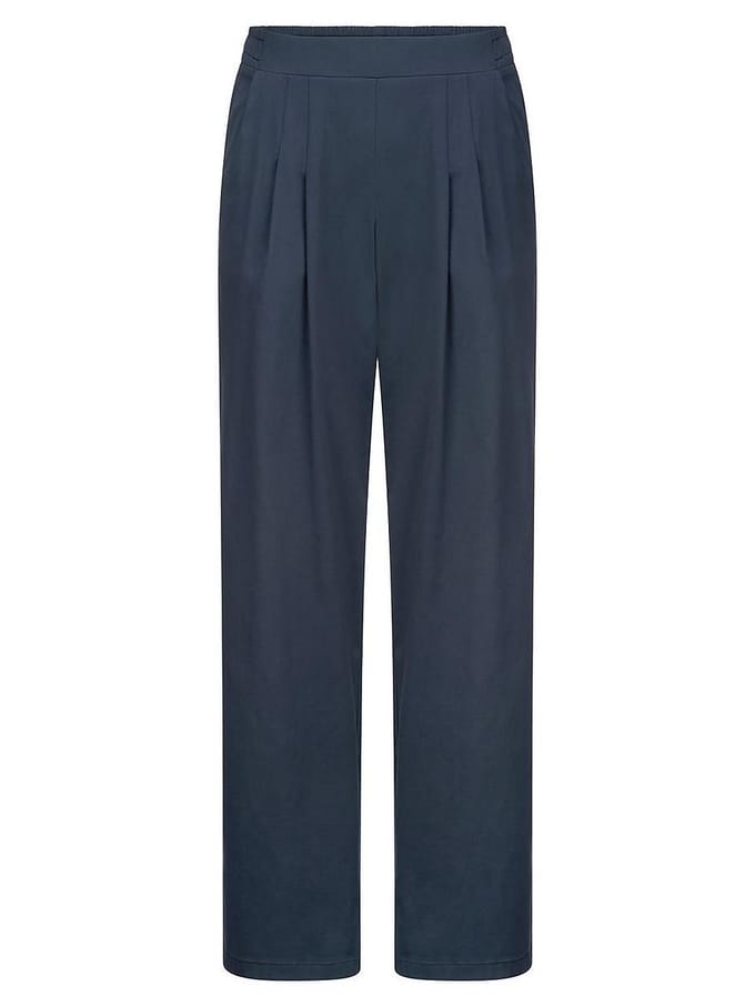 Wide Fit-broek Van Peter Hahn blauw