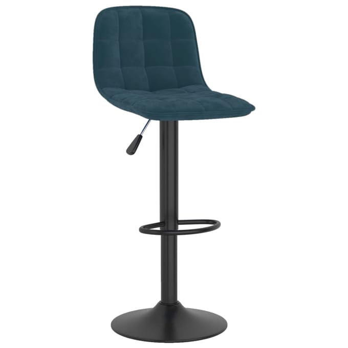 vidaXL - Barkrukken - 2 - st - fluweel - blauw