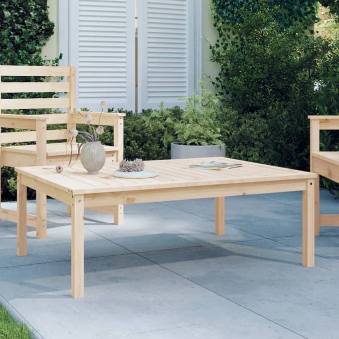 vidaXL - Tuintafel - 121x82,5x45 - cm - massief - grenenhout