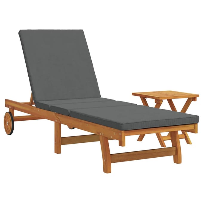 vidaXL - Ligstoel - 2 - st - Massief - Acacia - Hout - Bruin