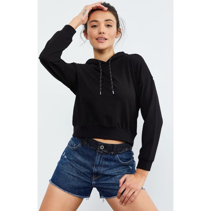 Ontspannen Hoodie Sweatshirt met Strikdetail