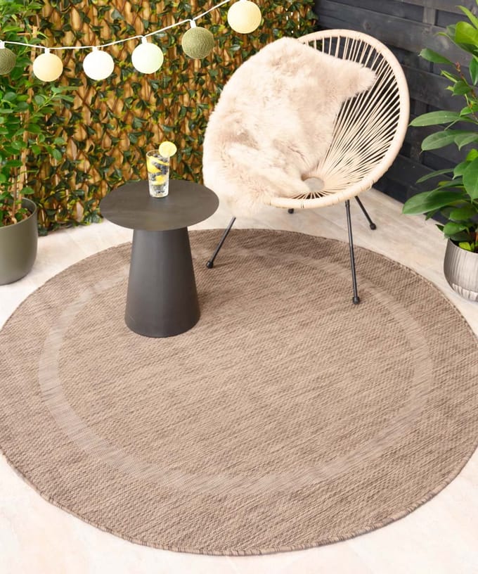 Buitenkleed rond - Sunset lichtbruin 120