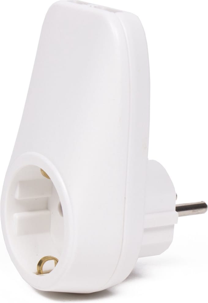 Benson Tussenstekker met dubbele USB lader - extra stopcontact - wit - 10 cm
