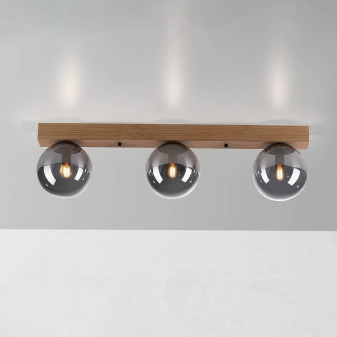 JUST LIGHT. GmbH Green Widow plafondlamp, glazen bollen, 3-lamps