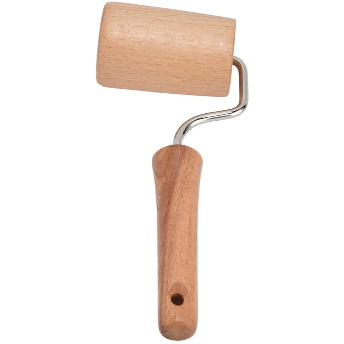 Rouleau à pâtisserie en bois, petit rouleau à pâtisserie à suspendre, gain de temps, pour la cuisson de pizzas et de gâteaux L beige