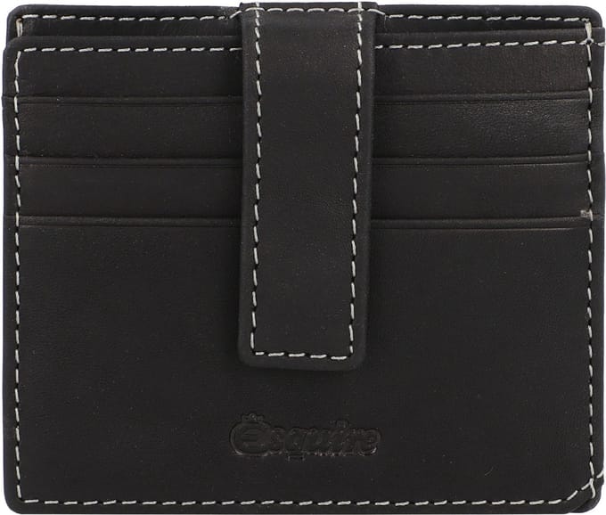 Esquire Oslo Dallas Creditcard etui RFID Leer 9,5 cm - 9 Sleuven - schwarz