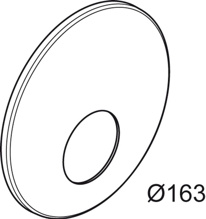 Ideal Standard UP-Rozet D163 Douche, chroom, A860946AA