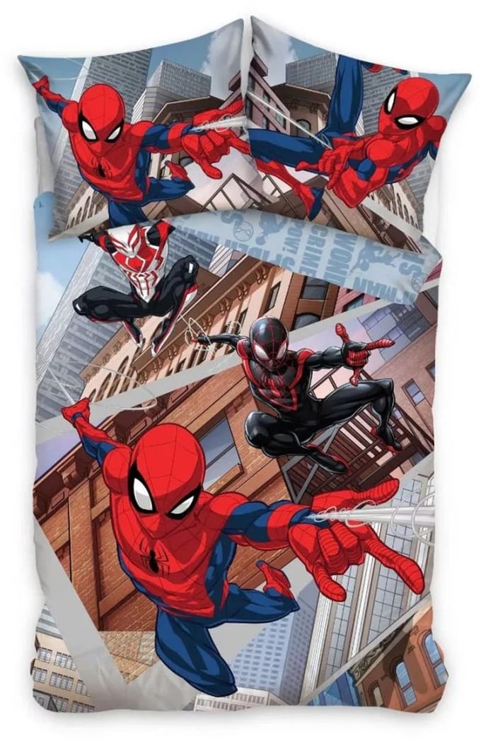 SpiderMan Dekbedovertrek Swing 140 x 200 cm - 70 x 90 cm (katoen)