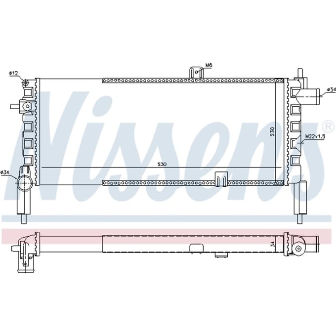 Radiator, motorkoeling NISSENS 63287