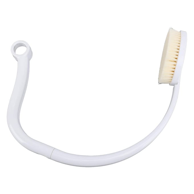 Brosse de Bain en Forme de U Manche Long Détachable Suspendable Corps U Laveur pour Mouvement Limité du Bras white