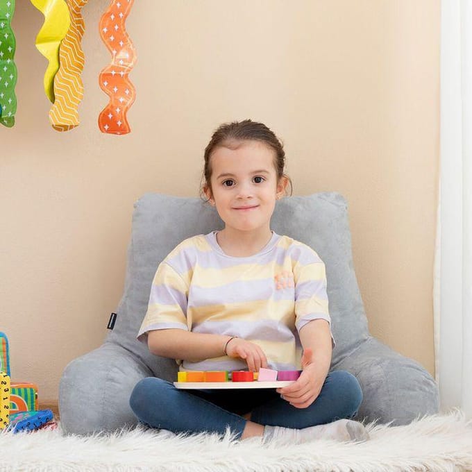 Coussin de lecture avec accoudoirs - InnovaGoods - Huglow - Gris - 90x45x20 cm - Ergonomique gris