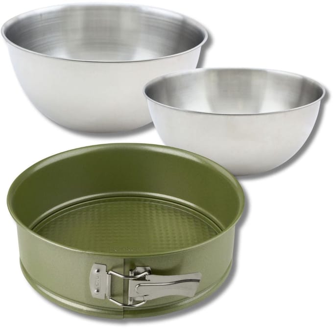 Bakkersset met 26 cm springvorm, 2 mengkommen en spatel Zenker