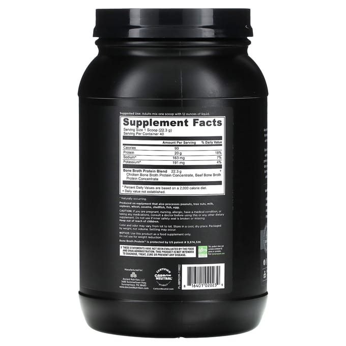 Rundvlees Bottenbouillon Eiwit, Puur, 892G (2lb)