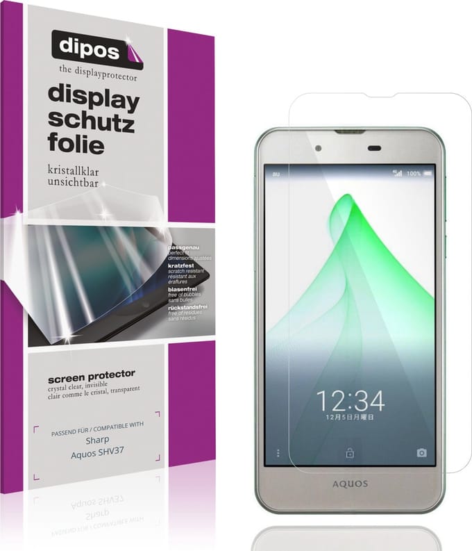 dipos – 4x Beschermfolie geschikt voor Sharp Aquos SHV37 | Krasbestendige & heldere Screenprotector Ultra-Thin