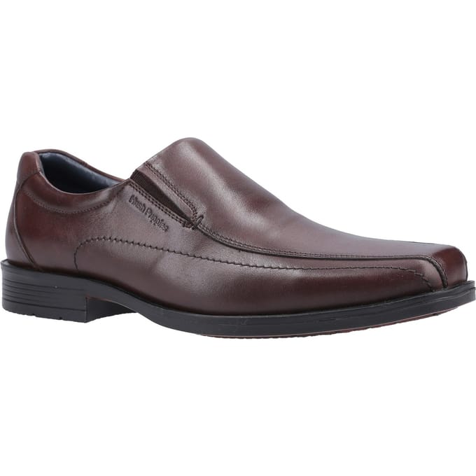 Hush Puppies Brody Leren Heren Chocoladebruine Instapschoenen