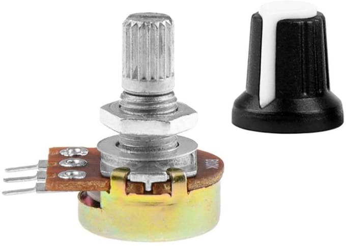 Witte Toetsafdekking met B10K Lineaire Potentiometer 10K OHM voor Raspberry Pi Knop 15mm
