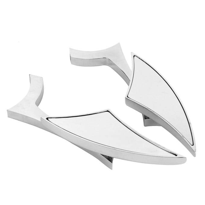 Rétroviseurs de moto chromés, filetage 8 mm/10 mm, 2 pièces, pour guidon de moto white