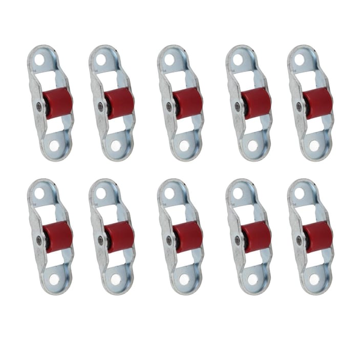 10 stuks Schuifdeur Raam Katrol Stille Roller Plastic Enkel Wiel Beslag met Basis 12mm