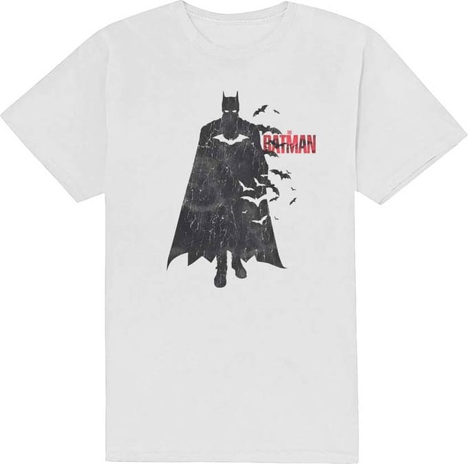 DC Comics Batman - The Batman Distressed Figure Heren T-shirt - M - Wit