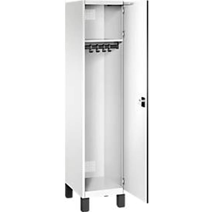 C+P Kast Cambio, 1 vak, op poten, B 400 x D 525 x H 1980 mm, verkeerswit/wit