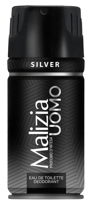 Antiperspirant déodorant spray homme silver 150ml - malizia