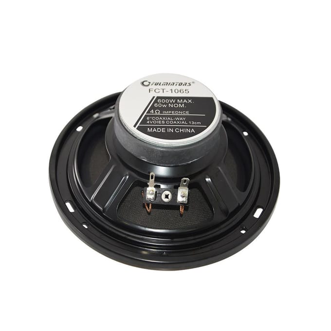 Haut-parleur Coaxial de voiture, 6 pouces, 600W, puissance maximale, caisson de basses automatique, accessoires de Modification audio, 2 pièces noir