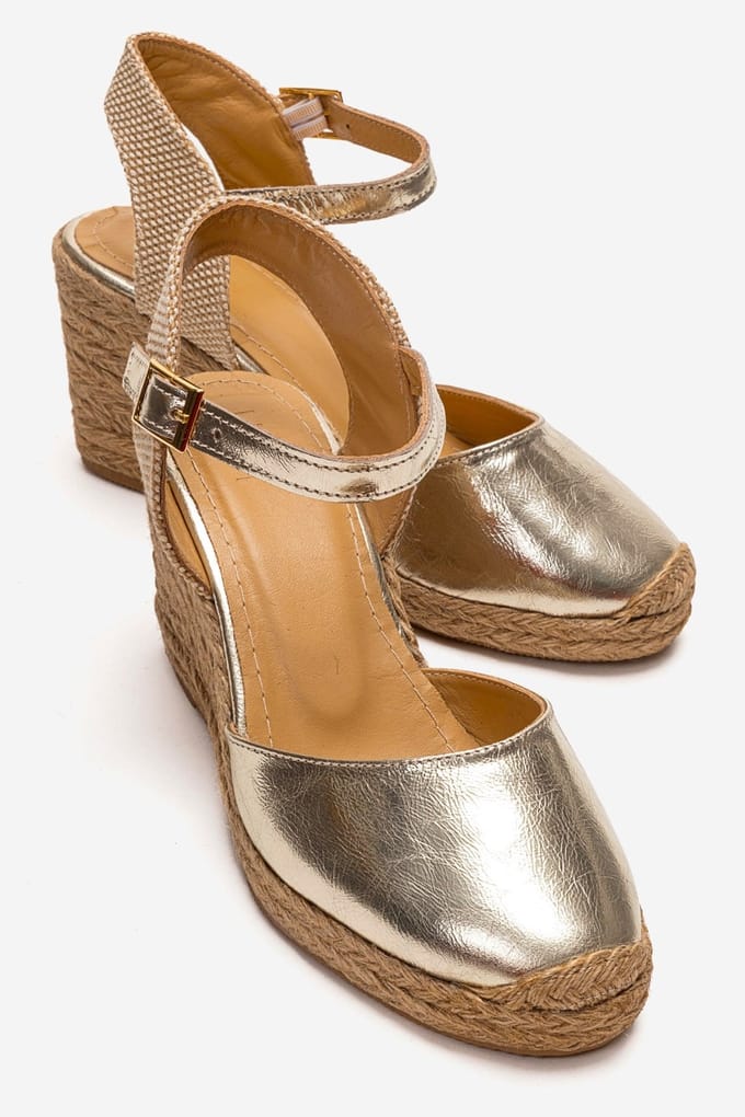 Sinta Suède Leren Platform Espadrille (Dames)