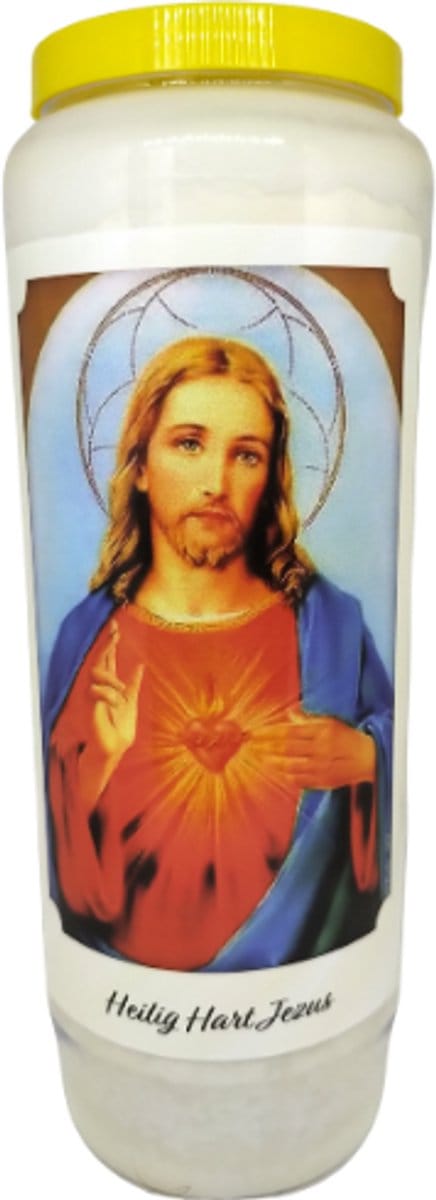 Noveenkaars Heilig hartje jezus  - 9 dagen brander - set van 5 stuks