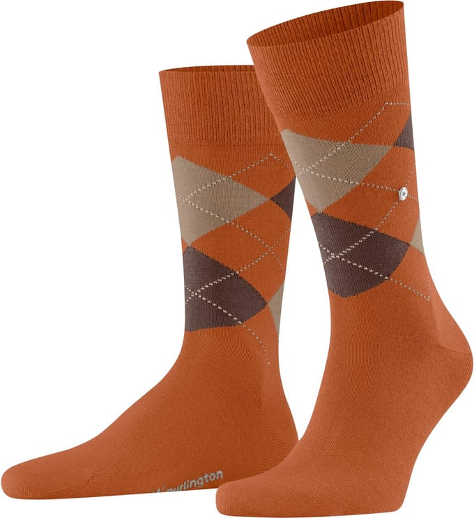 Burlington Edinburgh gedessineerd wol sokken heren rood - maat 40-46