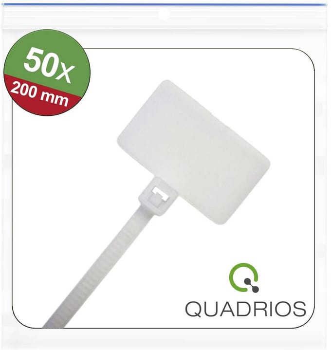Quadrios 25CA581 25CA581 Kabelmarkering Markeringsvlak: 25 x 15 mm Wit 50 stuk(s)