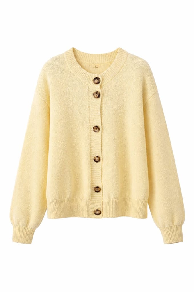 Mode Dames Vest - Gebreid - Geel - Oversized
