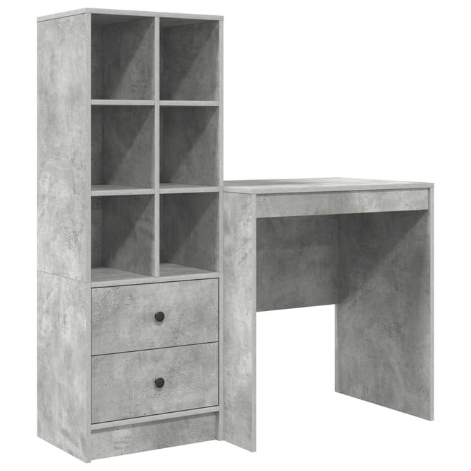 vidaXL - Bureau - Beton - Grijs - 115,5 - x - 50 - x - 127 - cm - 2 - st