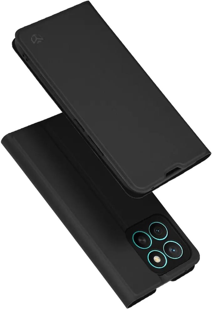 Hoesje geschikt voor HONOR X8c - Techsuit Magskin Book Wallet Case - Zwart