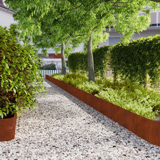 vidaXL - Graskanten - 20 - st - 25x103 - cm - flexibel - weervast - staal