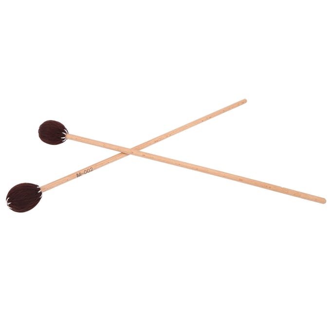 1 Paire Maillets de Marimba Manche en Hêtre Accessoires d'Instrument Xylophone Fil Mélangé Café